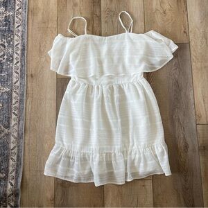 New Gianni Bini White Cold Shoulder Dress
